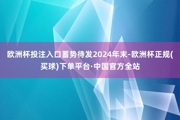 欧洲杯投注入口蓄势待发2024年末-欧洲杯正规(买球)下单平台·中国官方全站