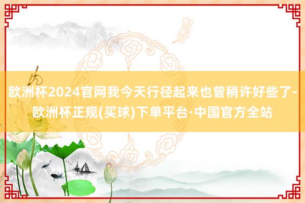 欧洲杯2024官网我今天行径起来也曾稍许好些了-欧洲杯正规(买球)下单平台·中国官方全站