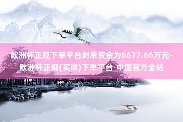 欧洲杯正规下单平台封单资金为6677.66万元-欧洲杯正规(买球)下单平台·中国官方全站