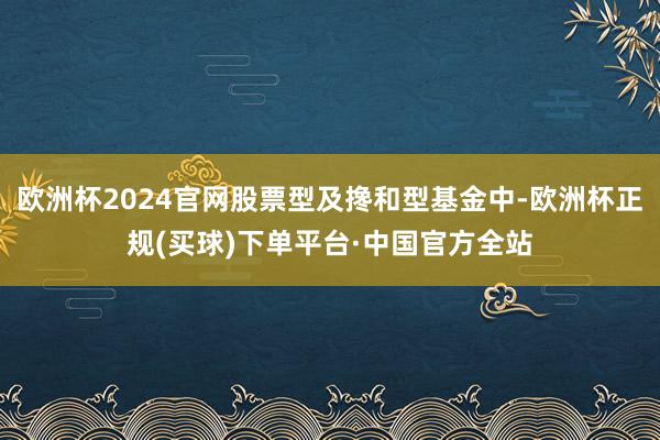 欧洲杯2024官网股票型及搀和型基金中-欧洲杯正规(买球)下单平台·中国官方全站